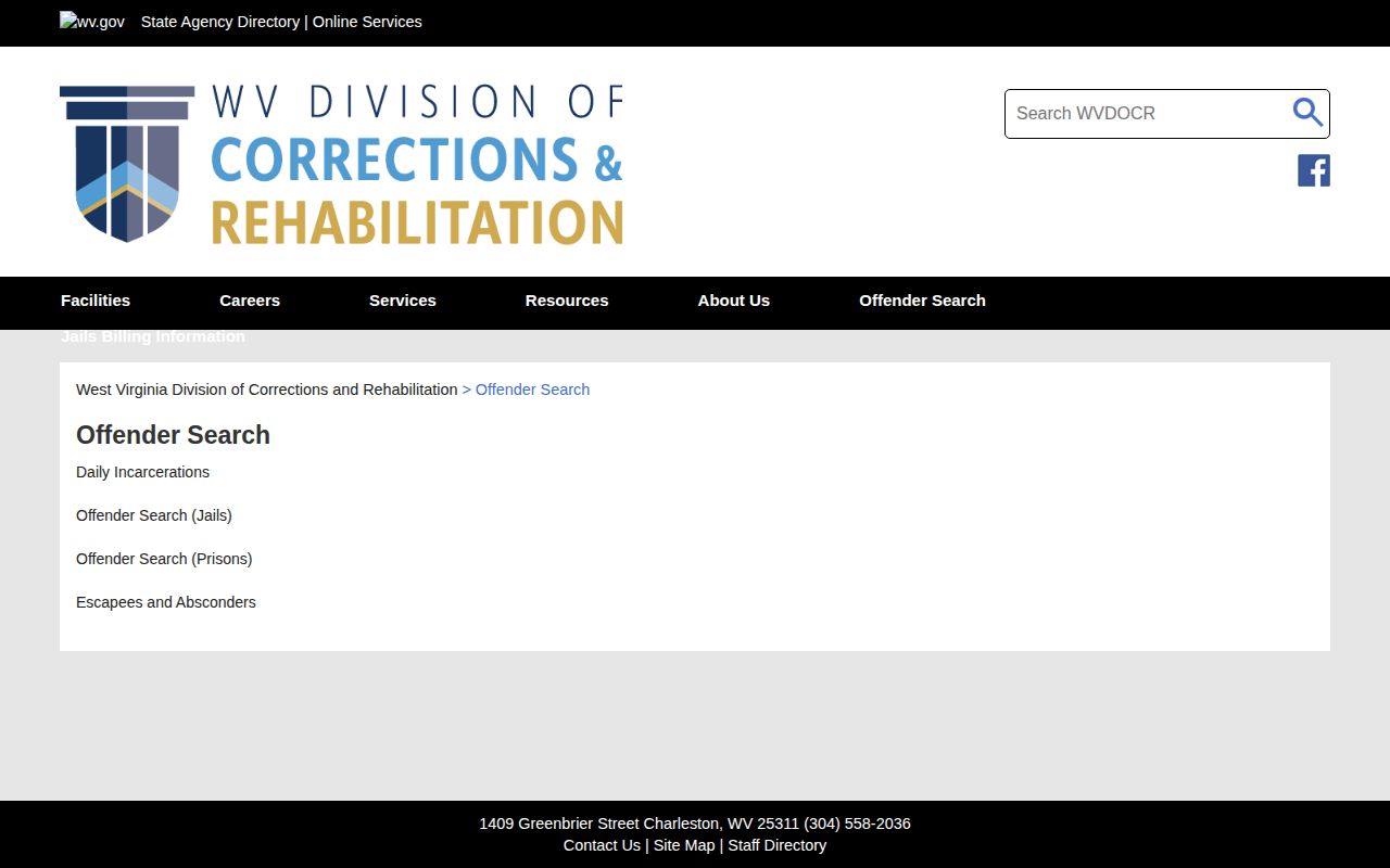 WVDCR Marshall County released inmate search hub